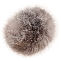 383175.005_1 Kunstfell Pompon Silber - 10 cm