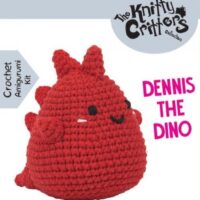 Dennis_The_Dino_2 - Crochet Kit - Pouch Pals - Dennis the Dino