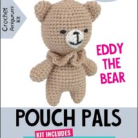Eddy_The_Bear - Crochet Kit - Pouch Pals - Eddy the Bear